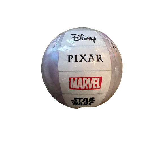 Mini Brands Disney 100 Platinum Mystery Pack Orb featuring logos for Disney, Pixar, Marvel, and Star Wars sealed collectible