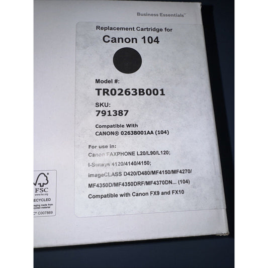 Tru Red Black Toner Cartridge Canon 104 (0263B001AA ) 791387