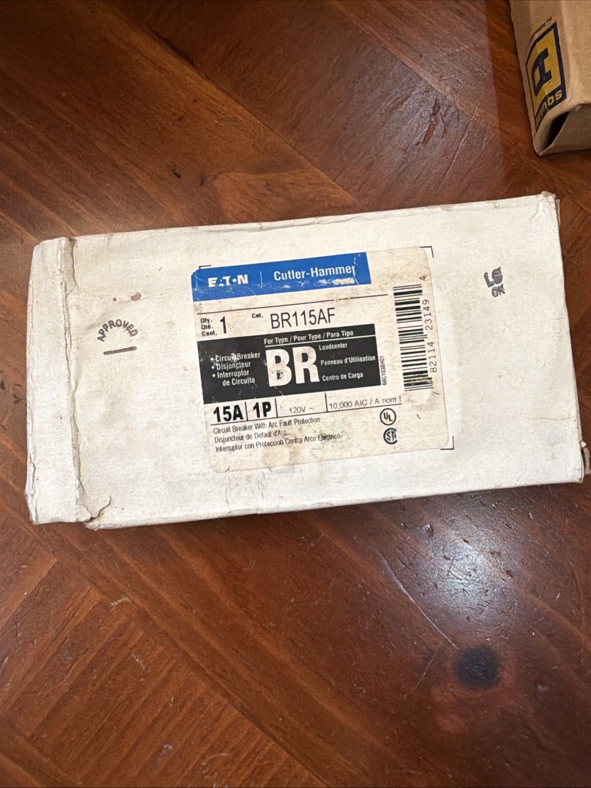 Cutler-Hammer BR115AF 15 Amp Arc Fault Circuit Breaker 120V
