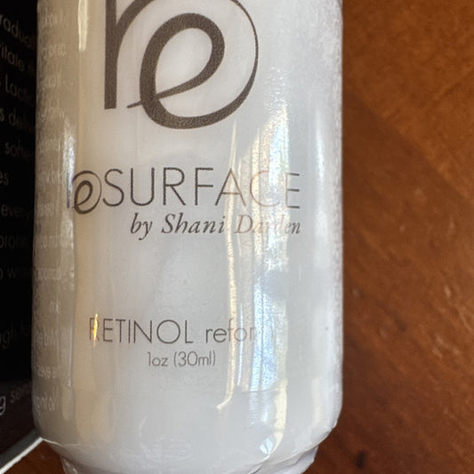 NEW SEALED BOX Resurface by Shani Darden Retinol Reform Peel 1 oz 30ml bottle with white label and text