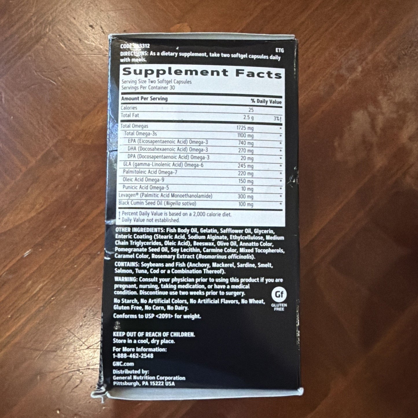 GNC AMP Complete Omega 60 Softgels Sealed Discontinued Exp 11/2026 Rare — Image 5