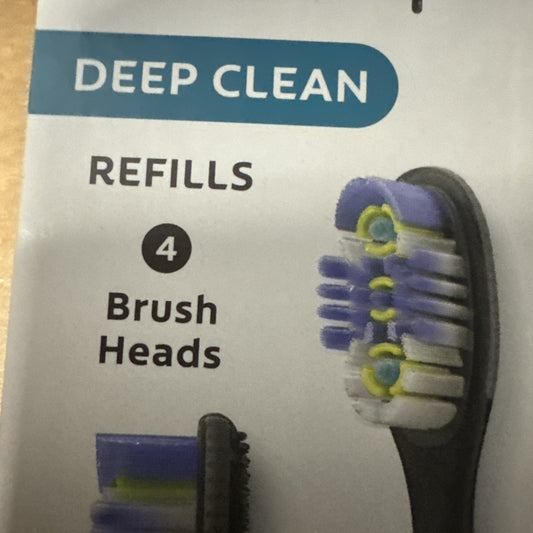 4-Pack Colgate Keep Toothbrush Deep Clean refill brush heads showing bristle design and packaging text