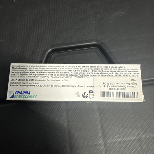 Packaging label of (2X) French A313 Retinol Cream showing product ingredients and usage instructions in French text