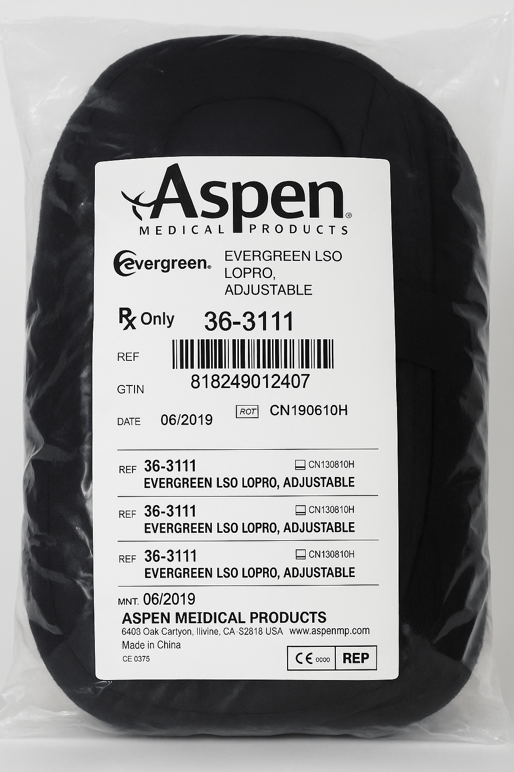 Aspen Evergreen LSO LoPro Back Brace – Adjustable | Model 36-3111, Medical Supplies
