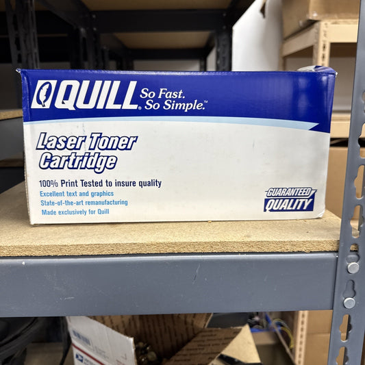 QUILL 71804 replacement Brother TN-540 black laser toner cartridge box showing brand and quality guarantee