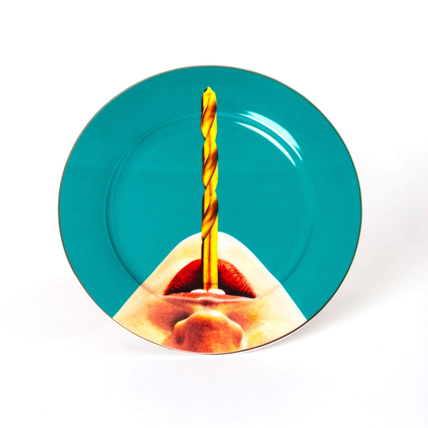 Seletti Drill dinner plate Blue