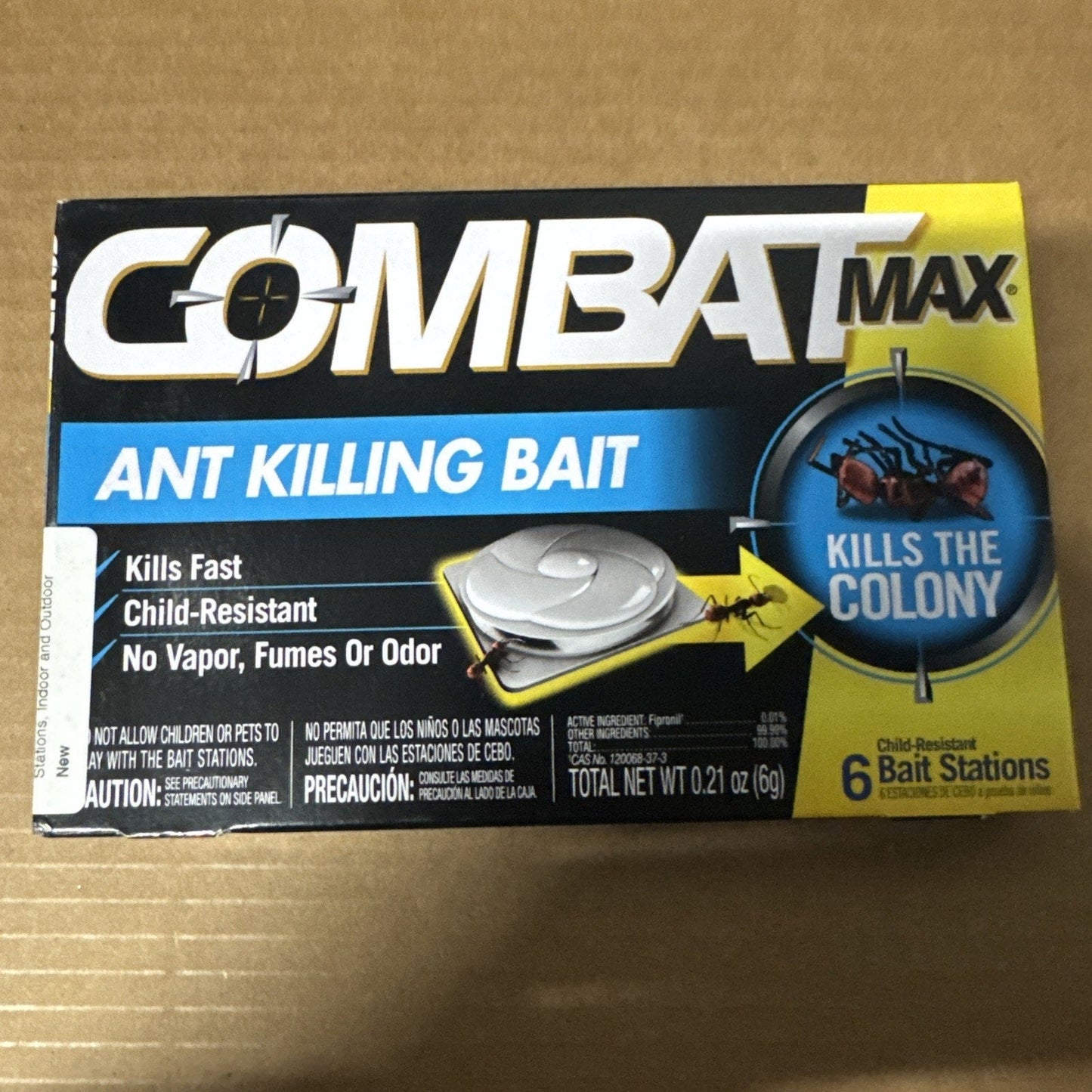 Combat Max Source ant killing bait stations 6 count pack, case of 12