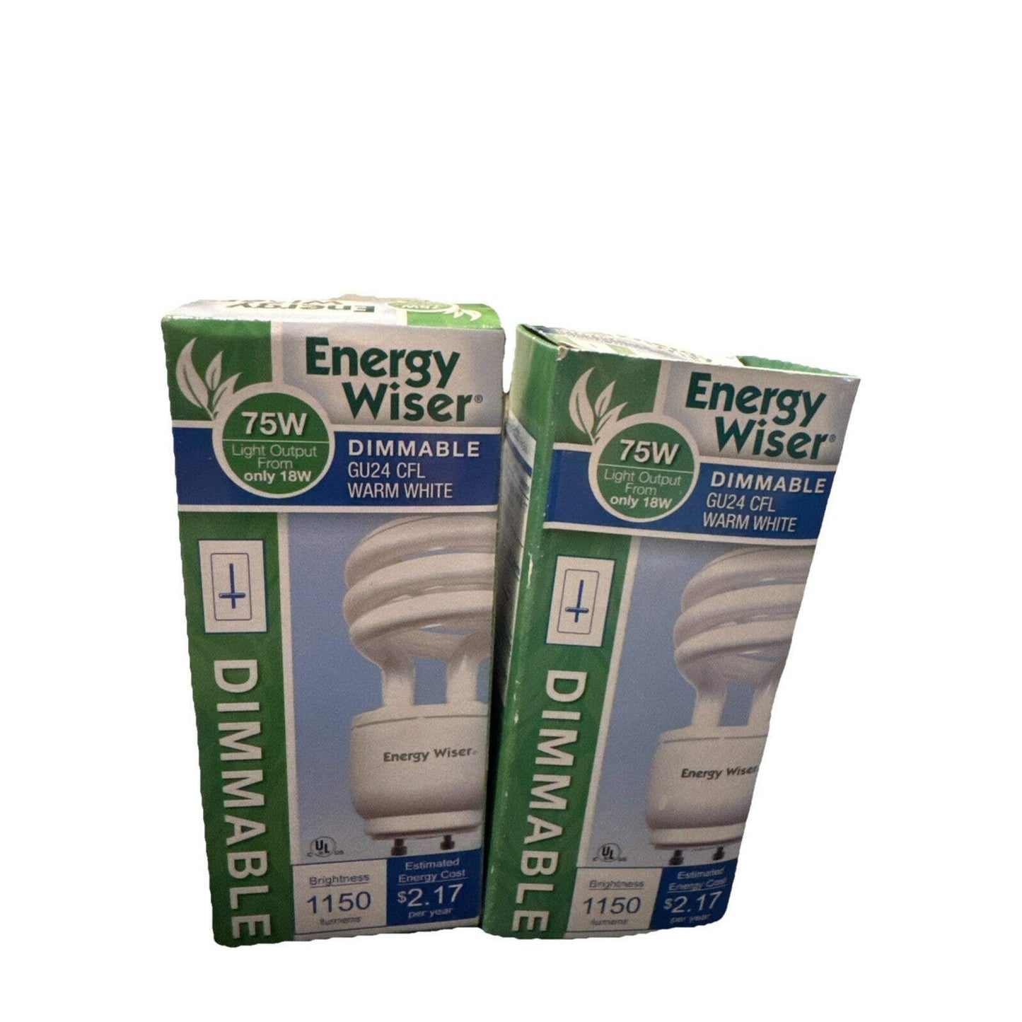 Energy Wiser 18W GU24 Dimmable CFL Bulb 75W Eq 1150lm Warm White, Set of 2 — Image 4