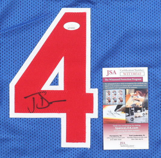 Joe Dumars Signed Detroit Pistons Jersey Career Highlights JSA COA XL - Price Is Right Miami