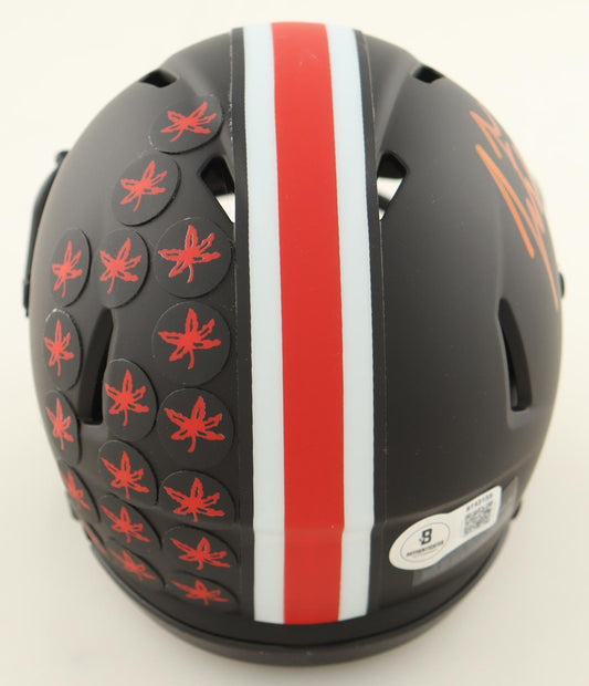 Justin Fields Signed Ohio State Buckeyes Eclipse Speed Mini Helmet Beckett - Price Is Right Miami