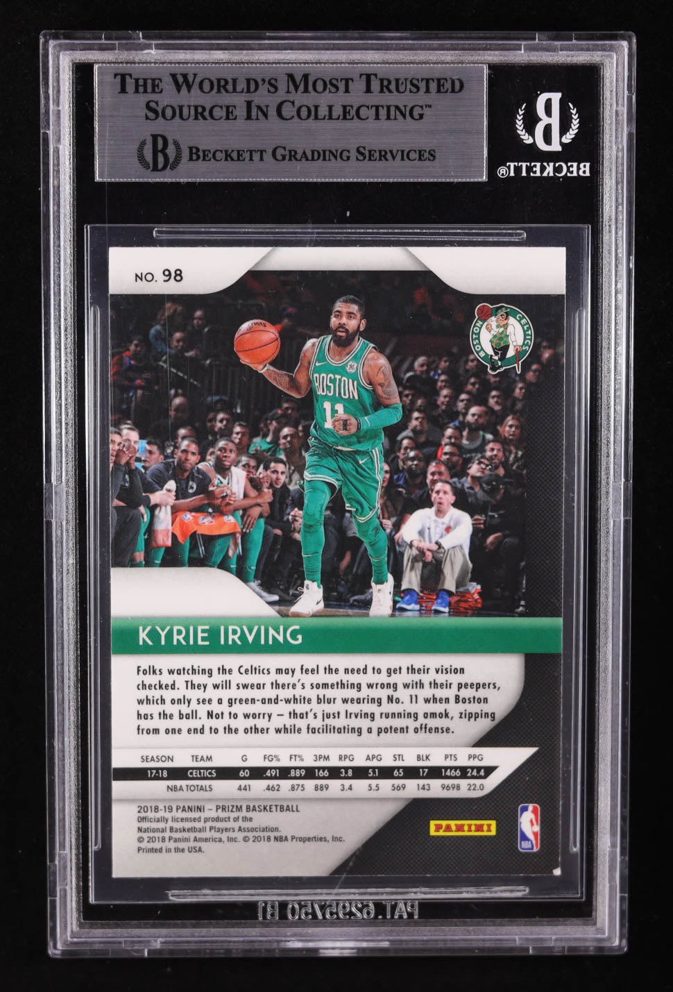 Kyrie Irving Signed 2018-19 Panini Prizm #98 (BGS), Sports Card