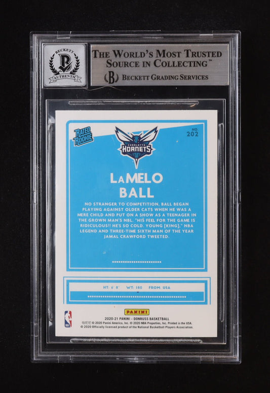 LaMelo Ball 2020 21 Donruss Rookie Card Autographed Beckett - Price Is Right Miami