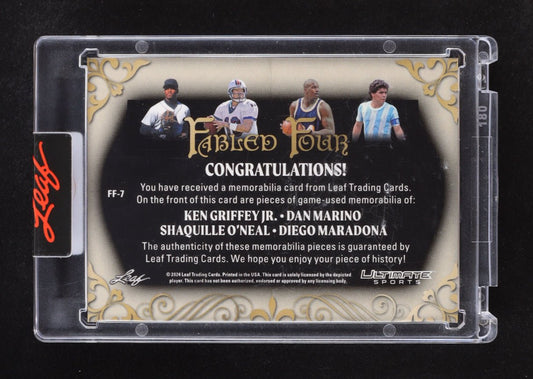 Leaf Ultimate Sports Fabled Four Silver Sparkle Two Of Four - Price Is Right Miami