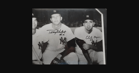 1961 NY Yankees - World Series Champion - Signed Infield- 3 Signatures framed with Coa - Price Is Right Miami