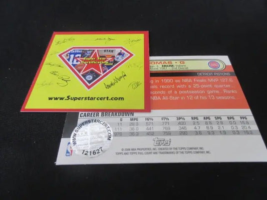 2006-07 TOPPS FC ISIAH THOMAS AUTOGRAPH CARD COA - Price Is Right Miami