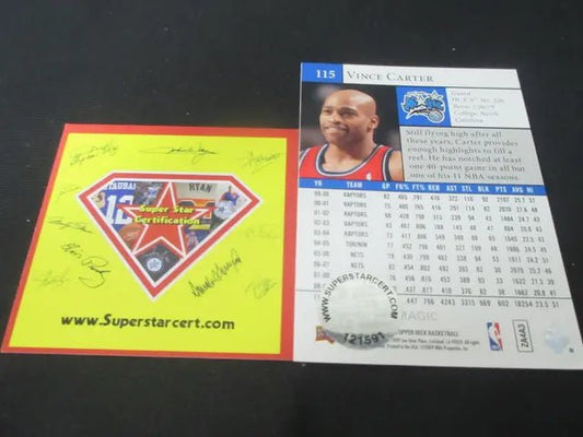 2009-10 UD VINCE CARTER AUTOGRAPH COA - Price Is Right Miami