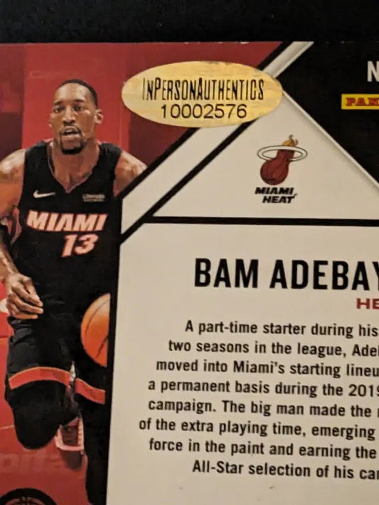 Bam Adebayo Miami Heat autographed 8x10 photo with COA - Price Is Right Miami