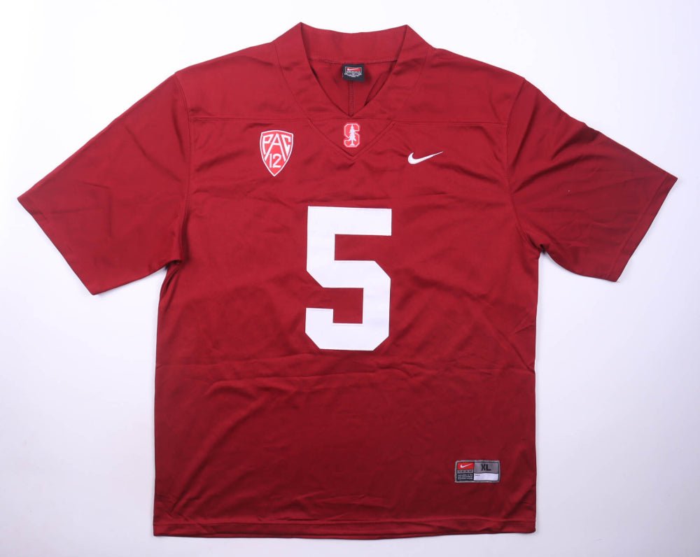 Christian McCaffrey Signed Jersey (PSA) Stanford Cardinal in XL (view 3)