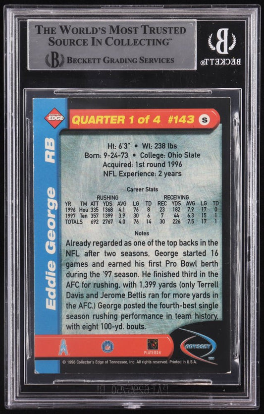 Eddie George Signed 1998 Collector's Edge Odyssey #143 (BGS) - Price Is Right Miami
