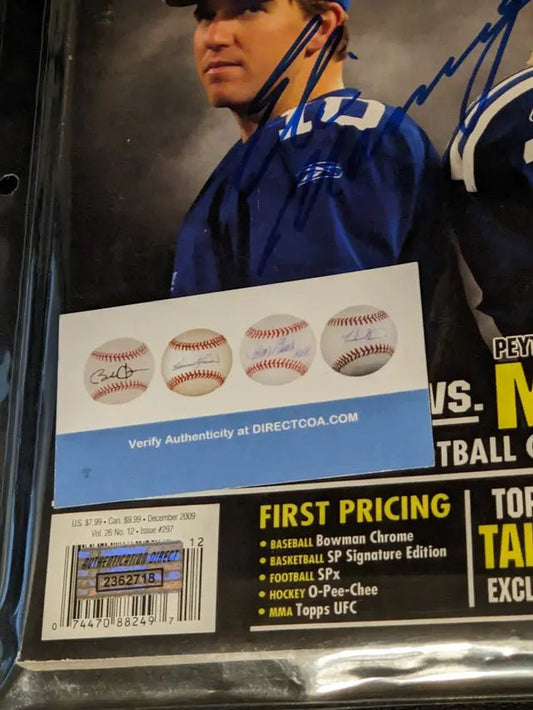 Eli Manning Autographed Price Guide Magazine with coa - Price Is Right Miami