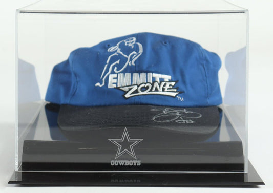 Emmitt Smith Signed Cowboys Snapback Hat with Display Case (JSA) - Price Is Right Miami