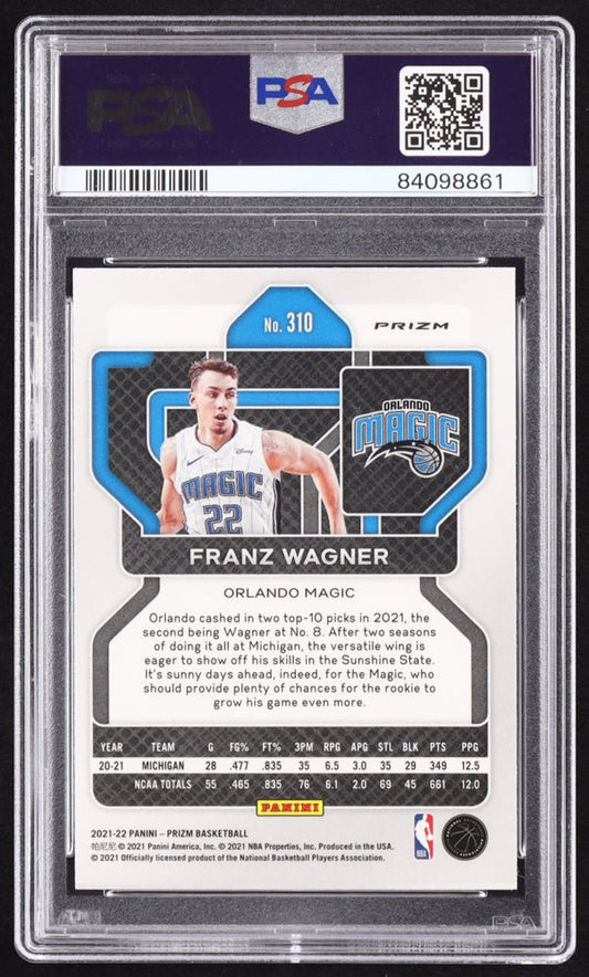 Franz Wagner Signed 2021-22 Panini Prizm Prizms Red Ice #310 RC (PSA 9 | Autograph Graded PSA 9) Rookie Card - Price Is Right Miami