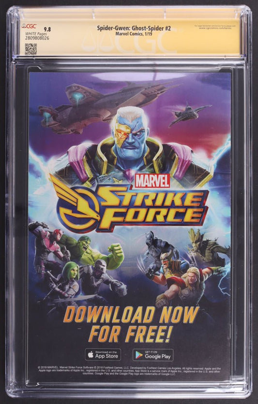 Hailee Steinfeld Signed 2019 "Spider-Gwen: Ghost Spider" Issue #2 Marvel Comic Book (CGC 9.8) - Price Is Right Miami