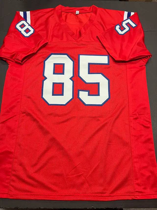 Jermaine Wiggins Patriots Signed Inscribed Jersey (JSA COA) (view 3)