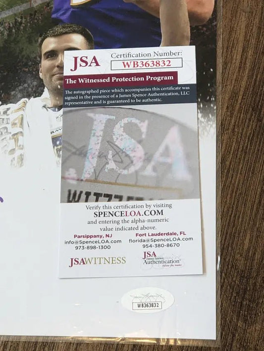 Joe Flacco 11x14 autographed photo with JSA COA - Price Is Right Miami