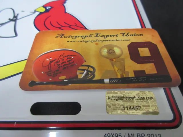 Mark McGwire Signed License Plate EUA COA, Autographed Memorabilia