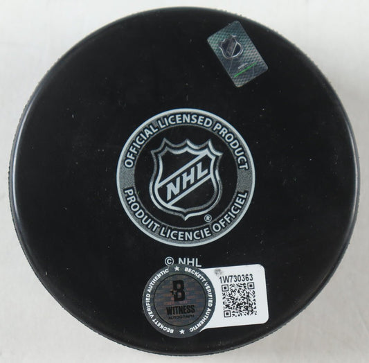 Miro Heiskanen Signed Stars Logo Hockey Puck (Beckett) - Price Is Right Miami