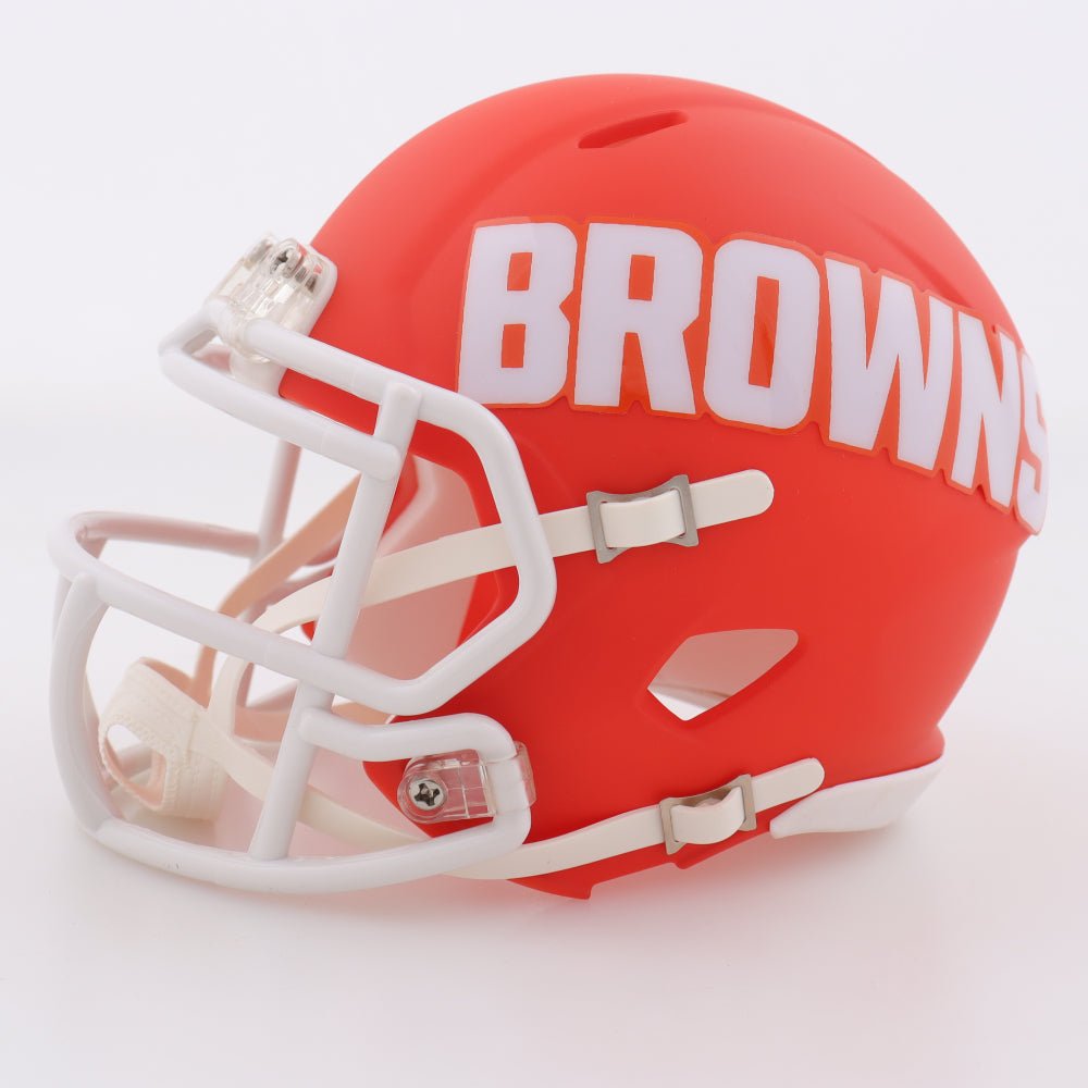 Odell Beckham Jr. Signed Browns Amp Alternate Speed Mini Helmet (JSA) (view 3)