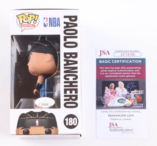 Paolo Banchero Signed "Magic" #180 Funko Pop! Vinyl Figure (JSA) JSA Witnessed - Price Is Right Miami