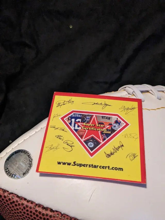 Ray Lewis Signed Team Logo Football with cCOA 125951 - Price Is Right Miami