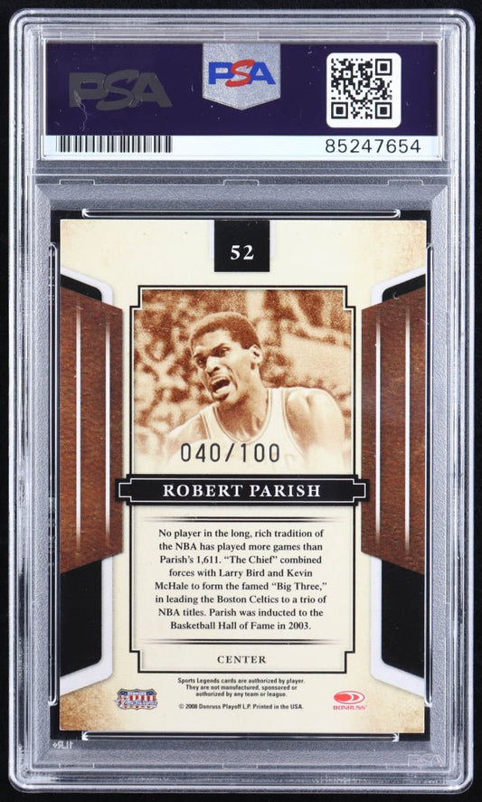Robert Parish Signed 2008 Donruss Sports Legends #52 (PSA) - Price Is Right Miami