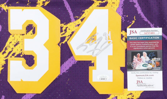 Shaquille O'Neal Signed Lakers Jersey (JSA) - Price Is Right Miami