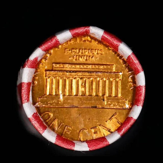 Shotgun Lincoln 1c roll, 1979-p 50 pcs Bank Wrapper. - Price Is Right Miami