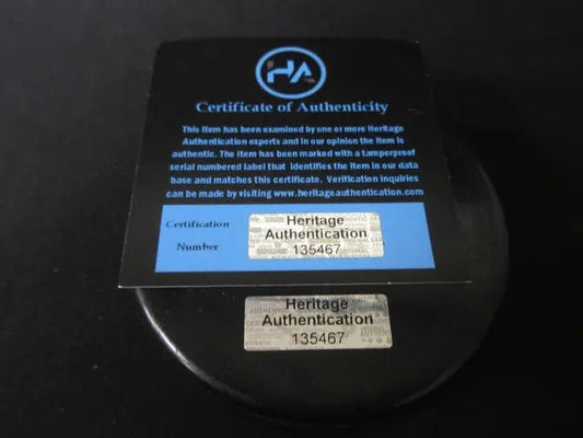 Steven Stamkos Signed Hockey Puck Heritage COA 135467 - Price Is Right Miami