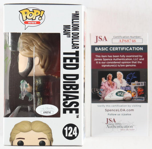 Ted DiBiase Signed "WWE" #124 "Million Dollar Man" Ted DiBiase Funko Pop! Vinyl Figure (JSA) - Price Is Right Miami