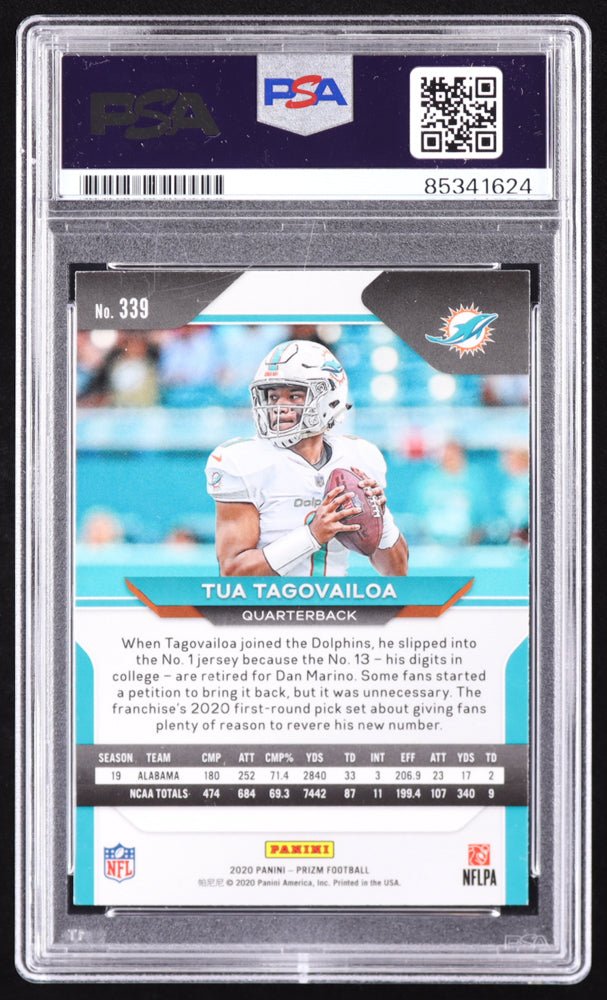 Tua Tagovailoa Signed 2020 Panini Prizm #339 RC (PSA), Sports Card