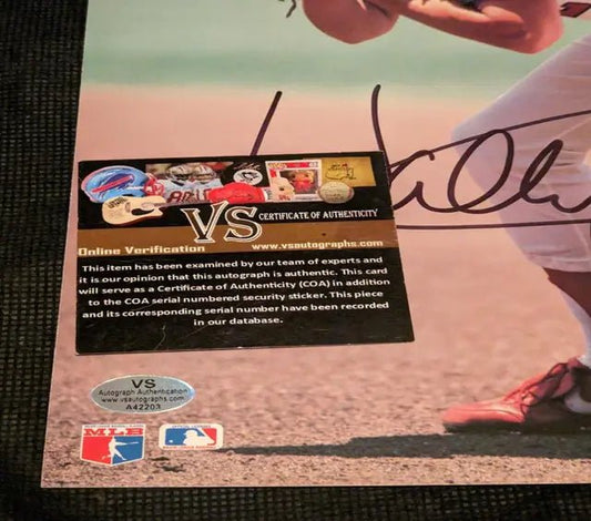 Wally Joyner autographed 8x10 photo with coa - Price Is Right Miami