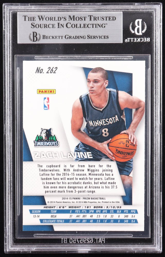 Zach Lavine Signed 2014-15 Panini Prizm #262 RC (BGS), Sports Card
