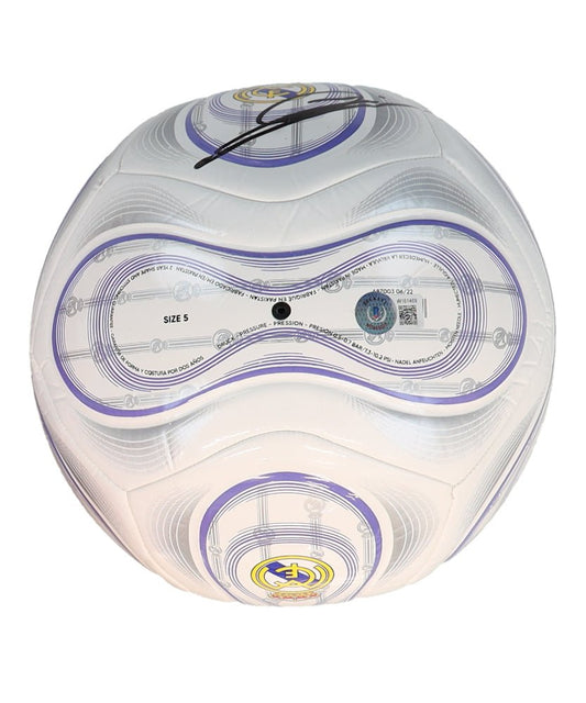 Zinedine Zidane Signed Real Madrid Logo Soccer Ball (Beckett) Beckett Witnessed - Price Is Right Miami