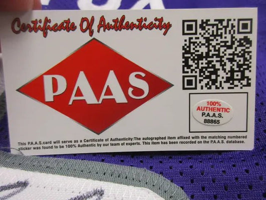 De'Aaron Fox of the Sacramento Kings signed autographed basketball jersey PAAS COA 865 - Price Is Right Miami