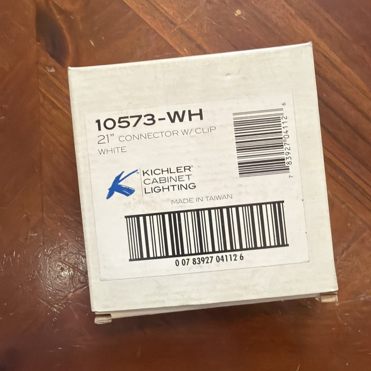 Kichler 10573WH 21" Interconnect Cable for Undercabinet Light Bars White