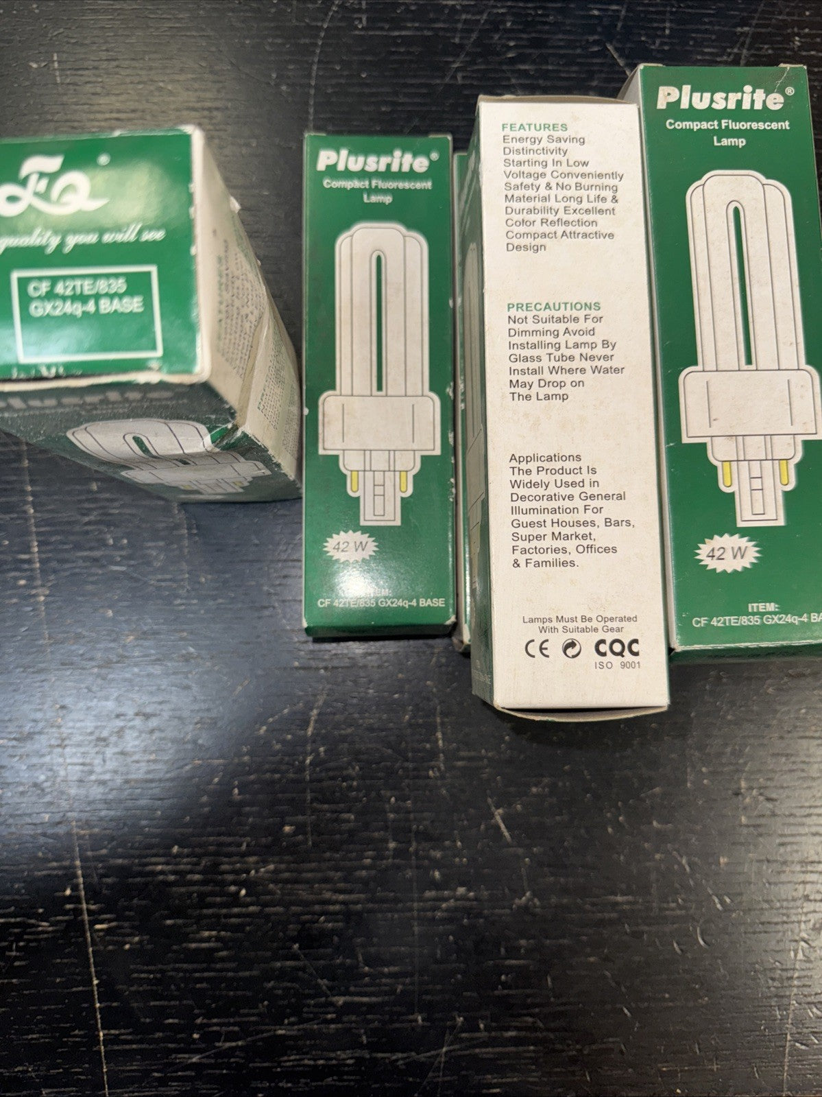 Pack of 6 Plusrite 4046 PL42W/3U/4P/835 42W T4 GX24q-4 4-Pin CFL Lamp 3500K