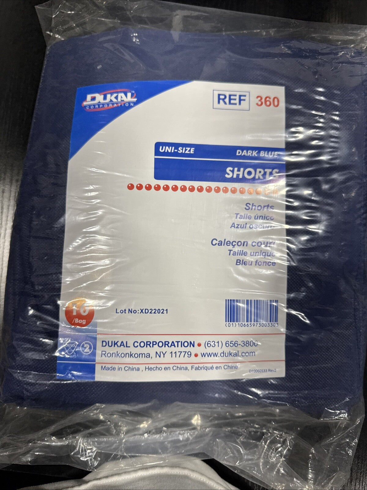 Dukal Disposable Medical Shorts Blue One Size (10/Bag) Ref 360