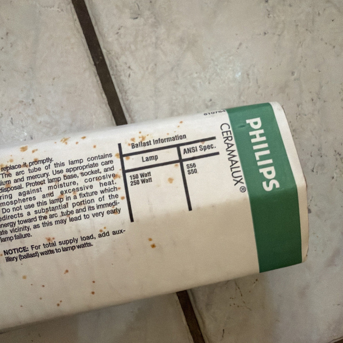 Philips Ceramalux ALTO C150S56 150W High Pressure Sodium Bulb