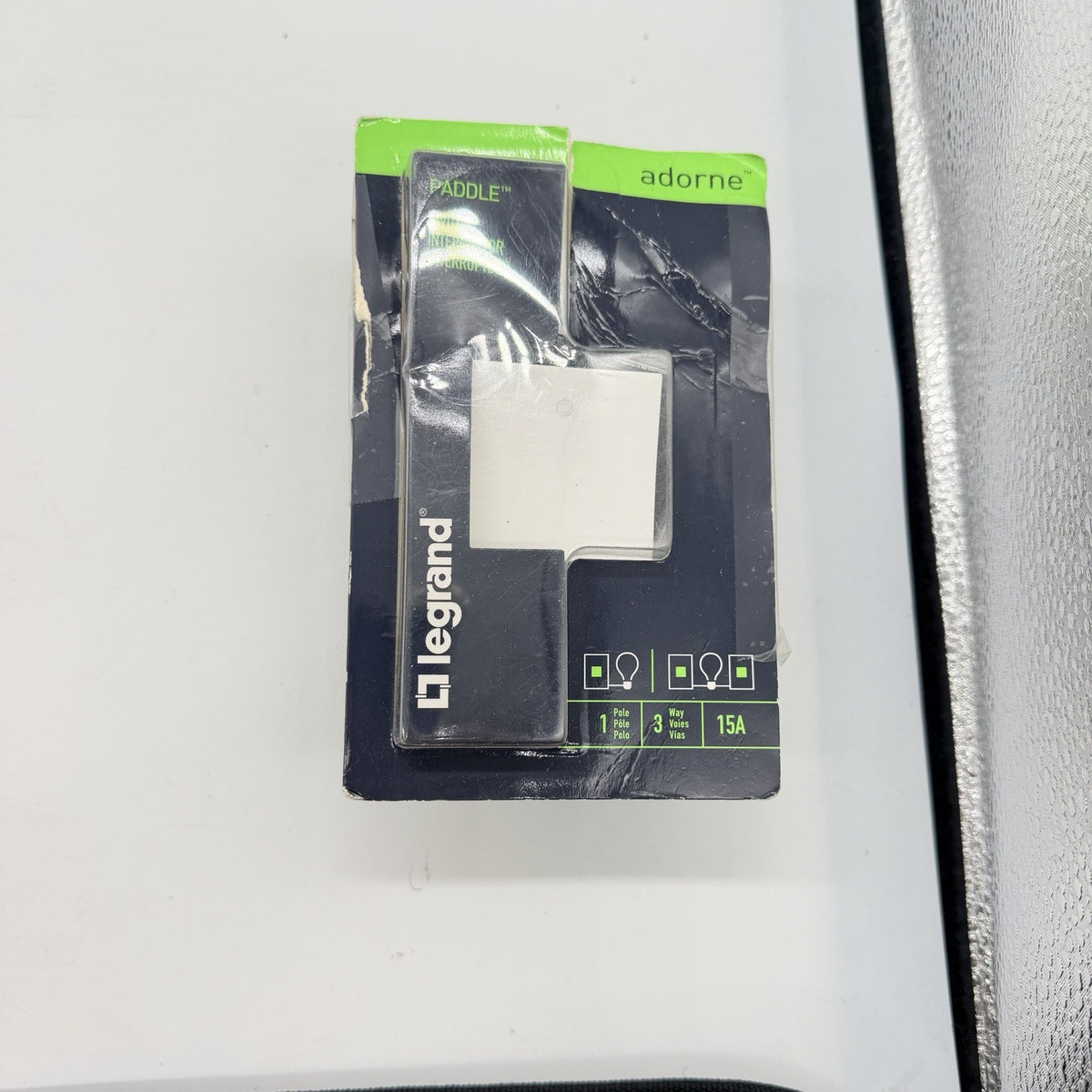 Legrand Adorne ASPD1532W4 15A 3-Way Paddle Switch White