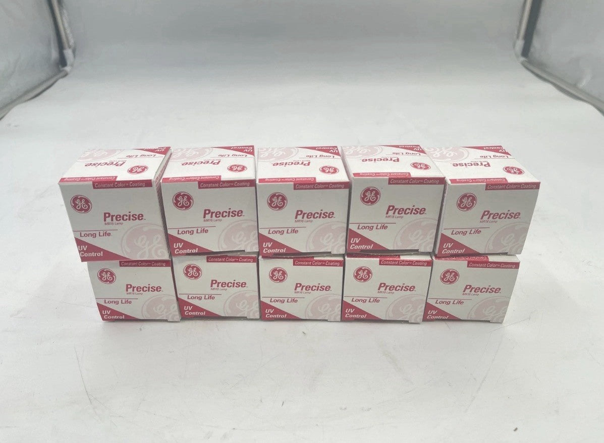 Box of 10 GE Precise ConstantColor EYF/CG 71W 12V MR16 Halogen Bulbs 15 Degree 20876